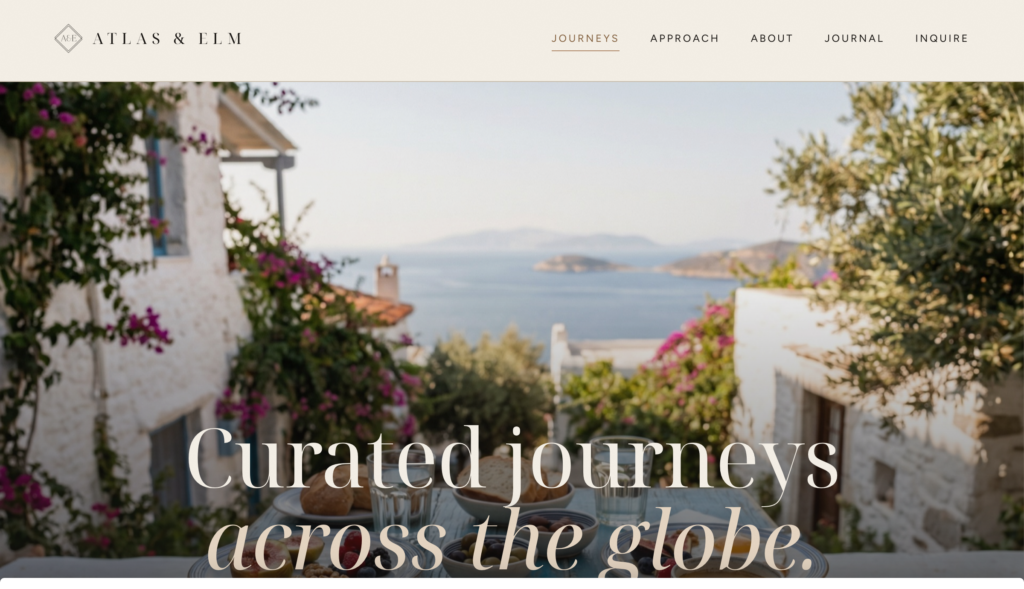 Journeys, the shipped site after